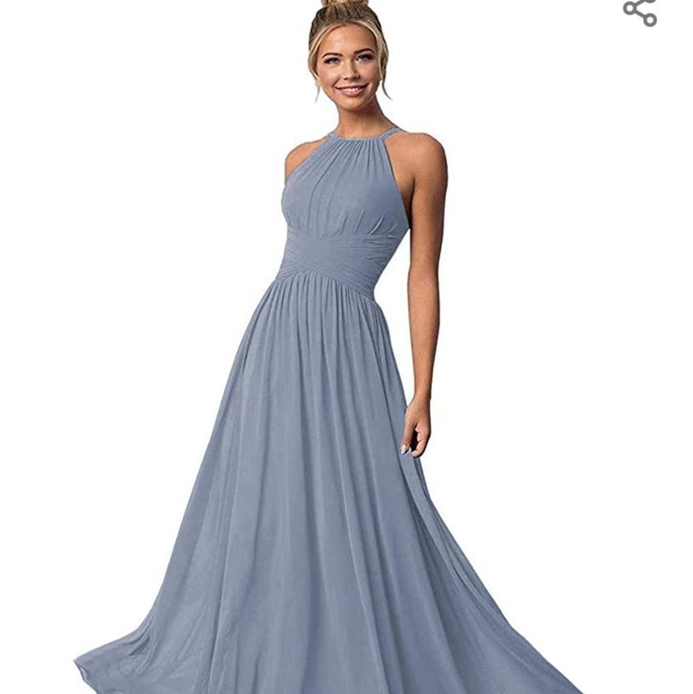 Dusty blue/slate blue dress